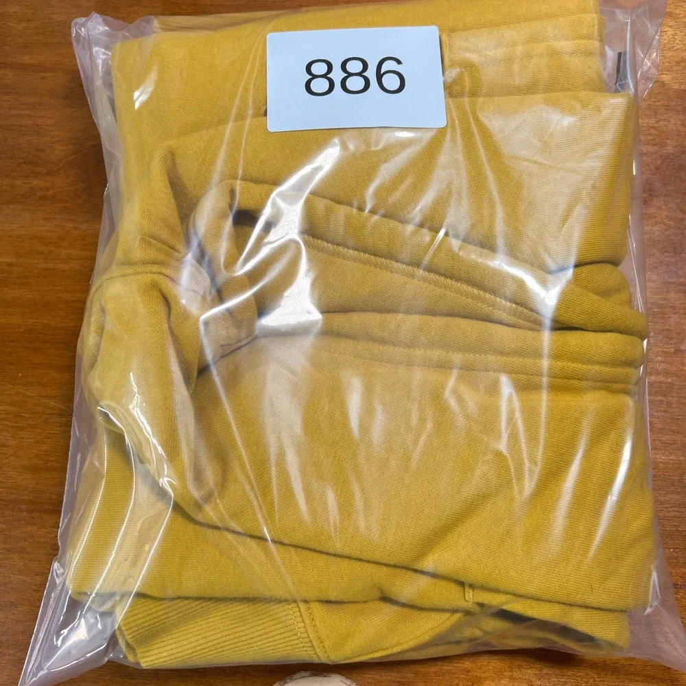 The North Face Hoodie Womens XL Yellow Gold Logo Pullover Sweatshirt Raglan